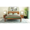 Esra Sheesham Wood Queen Size Bed Non Storage Honey OakOak Finish (60 x 78 inches)