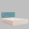 Yantra Engineered Wood Queen  Size Bed With Hydraulic Storage (Melamine Finish, White Colour)