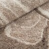 Handmade Natural Wool Area Rug Abstract Marble Beige 9 x 12 Feet Carpet