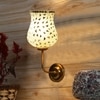Devansh Metal Electric Wall Light in Gold Colour with Multicolor Shade Count of 1 Light
