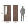 Zoey Engineered Wood 2 Door Wardrobe with Mirror in Classic Walnut Finish