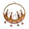 Desert Art Golden Metal Boat Wall Hanging