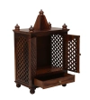 Xman Sheesham Wood  Prayer Unit In Provincial Teak Finish