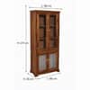 Akira Sheesham Wood Book Case Cum Crockery UnitIn Provincial Teak Finish