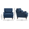 Dexter Boucle Fabric Lounge Chair in Blue Colour