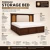 Virasat Solid Wood Comfort King Bed Box Storage Provincial Teak Finish Mattress 72 x 78 Inches