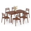 Dane Solid Wood 6 Seater Dining Table In Honey Finish