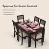 Arabia Zella Solid Wood 6 Seater Dining Table With Set Of 6 Chairs