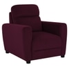 Alvaro Velvet 1 Seater Sofa Red wine Color