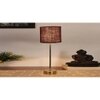 Brown Jute with Metal Gold Table Lamp
