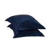 Stoa Paris Satin Pillow Covers,  Premium Plain Pillow Cover Set of 2, 68L x 45W cms - Mystique Blue