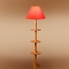 Devansh Shelf Wooden Floor Lamp