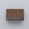3 Doors Modular Wall Mounted Kitchen Cabinet With Organizer Shelf In Cochwood Brown Finish