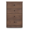 Ben Engineered Wood Chest of 4 Drawers in Classic Walnut Finish