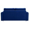 Baruna 3 Seater Velvet Pull Out Sofa Cum Bed with Storage In Blue Color