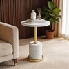 Glen Marble Side Table in Epl Gold Finish
