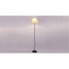 Kilian Off White Fabric Floor Lamp with Black Iron Base