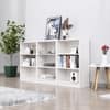 Hexa Engineered Wood Bookshelf Multipurpose Storage Rack in Frosty White Colour