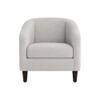 Daviana Boucle Fabric Lounge Chair in White Colour