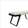 The Flint Z Metal Bench in White Finish