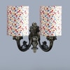 Devansh Metal Electric Wall Light in Antique Gold Colour with Multi Shade Count of 2 Lights