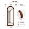 The Artment Unbreakable Brown Arch Puff Floor Mirror (170 x 70) cm