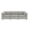 Mellow 3 Seater Sofa In Soft Fabric Grey Color