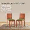 Atlas Dining Chairs Set Of 2 Finish Honey Colour Avocado Green