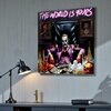 Motivational Joker Canvas Wall Painting Power Theme Decor 22x22 Inch