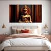 The Castle Decor Lord Buddha Meditation Wall Painting Wooden Framed 27x48 Inch (Style 1)