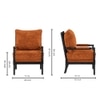 Luxe Boucle Fabric Lounge Chair in Orange Colour