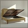 Elaris Curve Comfort King Size Bed Bed in velvet With Engineer Wood Frame & Hydraulic Storage