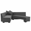 Melo 3 Seater Fold Out Sofa cum Bed  in Dark Grey Colour