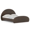 Sora Solid Wood King Size Bed Without Storage in Dark Chestnut Finish