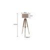 Kepler Tripod Floor Lamp Colour Natural Linen Drum Shade