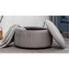 Loofy Ottoman with Strage Color in Grey