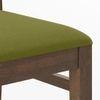 Atlas Dining Chairs Set Of 2 Finish Danish Walnut Colour Avocado Green