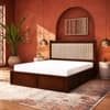 Tarang Solid Wood Comfort Queen Bed Box Storage Provincial Teak Finish Mattress 60 x 78 Inches
