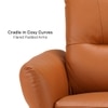 Orchard One Seater Motorized Leather Recliner in Savana Tan Brown Colour