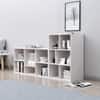 Hexa Engineered Wood Bookshelf Multipurpose Storage Rack in Frosty White Colour
