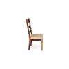 Newport Sheesham Wood   Set of 2 Dining Chairs in Jute Beige     TEAK FINISH