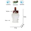 Devansh Solid Wood Electric Wall Light in Brown Colour with White Shade Count of 1 Light