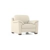 Farina 1 Seater Half Leather Sofa In Creme Fraiche Italian Leather