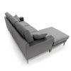 Brezza Sectional Fabric Sofa - Dark Grey