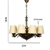 Devansh Gold Antique Wall Mounted Lamp With Beige Jute Shade