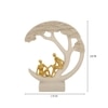Family Tree Showpiece with Golden Figurines Modern Decorative Sculpture