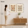Mughal Floral Motifs Set of 2 Framed Posters Indian Art 45x60 cm