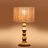 Devansh Bamboo Table Lamp With Wood Base -(7X7X15.5 Inches)-1