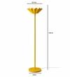 Flower Floor Lamp with Ball in Yellow Colour