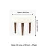 Nayla Soild Wood Stool with White Fabric upholestery & Teak Finish Legs